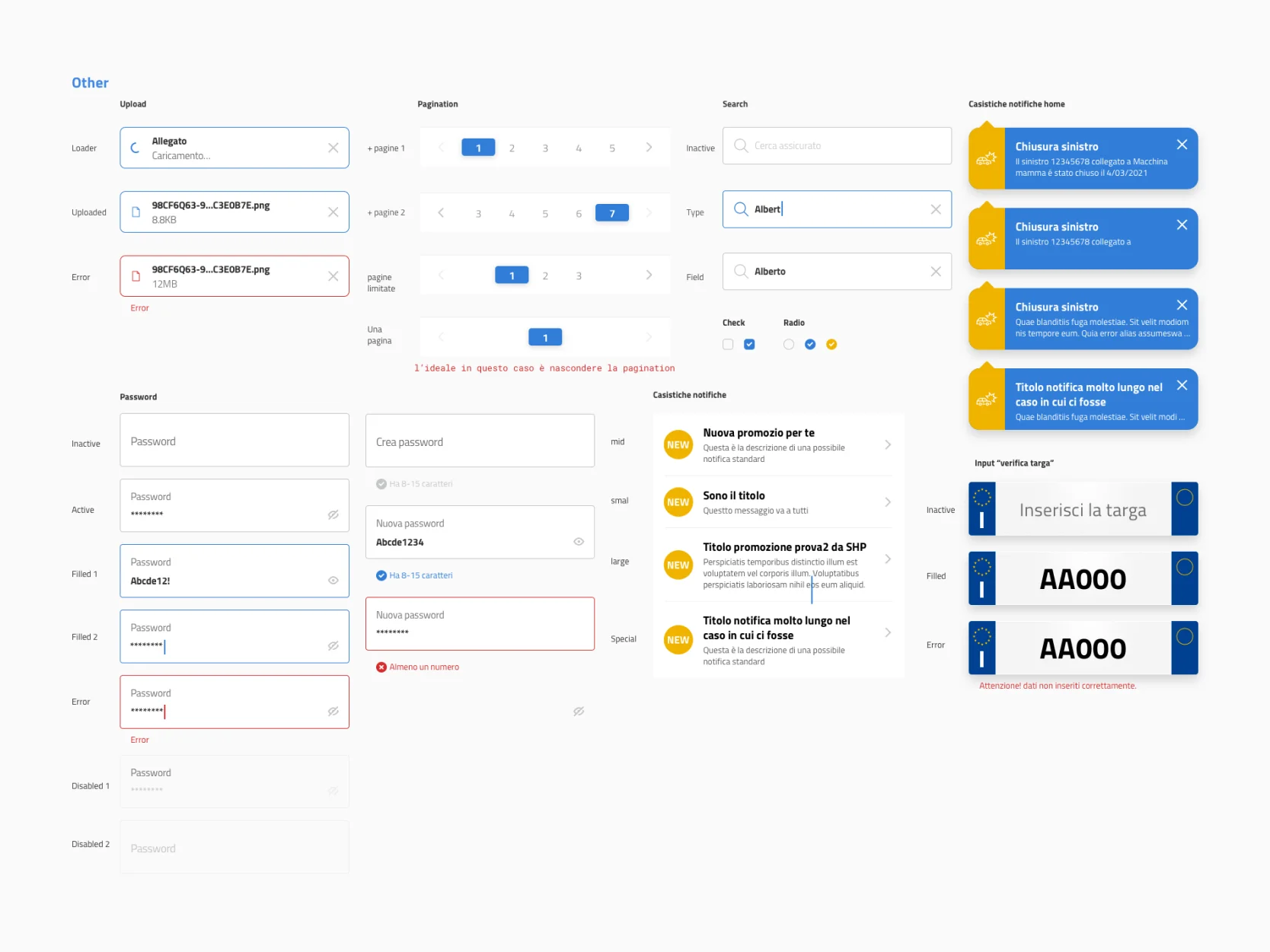 Components and styles from the new Reale Mutua design system in Sketch